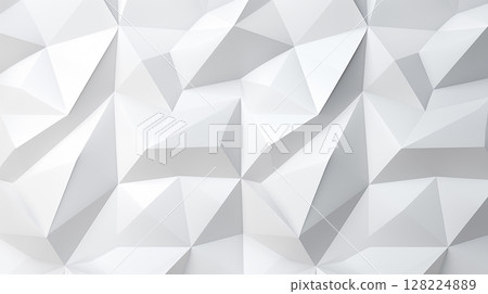 Abstract minimalist geometric triangle lowpoly mosaic pattern. White triangular abstract background. Abstract minimalist geometric triangle lowpoly mosaic pattern. White triangular abstract background. 128224889