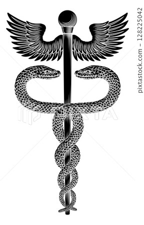 Caduceus Medical Asclepius Rod Doctor Symbol Icon Caduceus Medical Asclepius Rod Doctor Symbol Icon 128225042