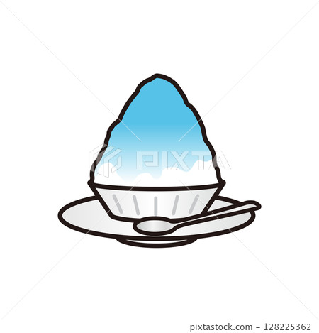 Soda flavored shaved ice illustration 128225362