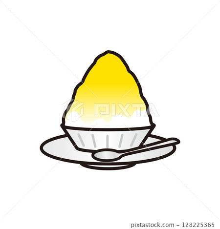 檸檬味刨冰插畫 檸檬味刨冰插畫 128225365