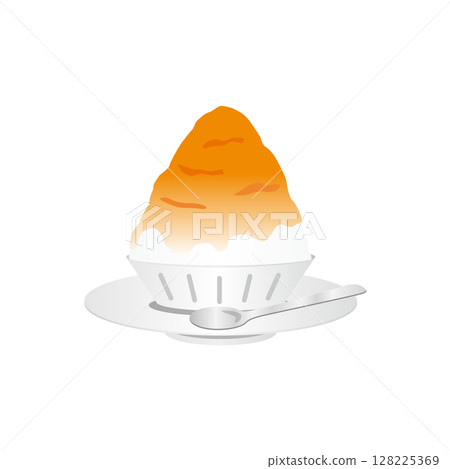 橙味刨冰插畫 橙味刨冰插畫 128225369