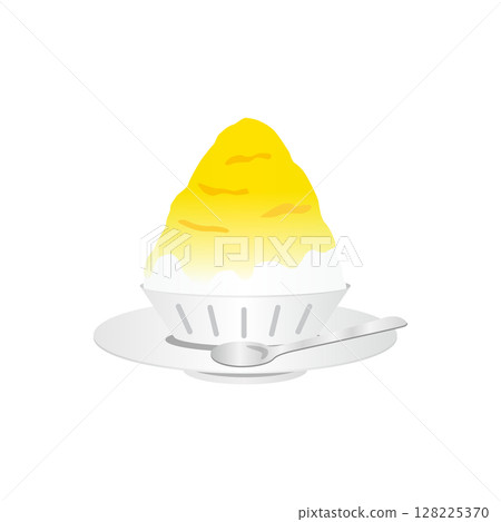 檸檬味刨冰插畫 檸檬味刨冰插畫 128225370