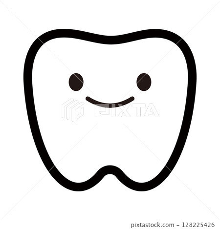 Smiling teeth illustration 128225426