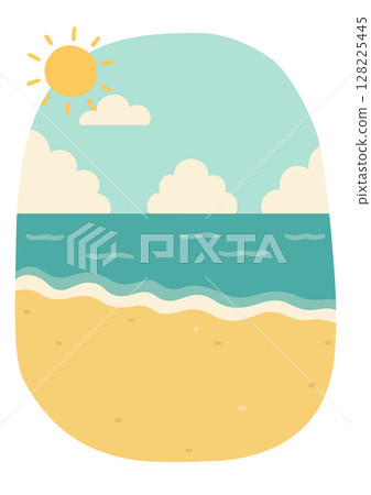 夏日海洋與沙灘 夏日海洋與沙灘 128225445