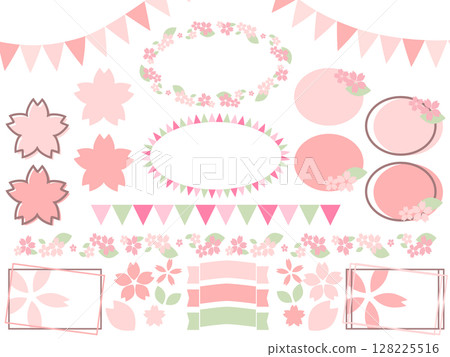 櫻花框架和裝飾套裝 128225516