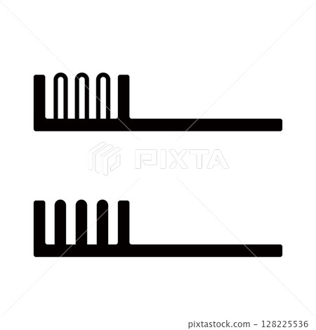Toothbrush illustration set of 2 Toothbrush illustration set of 2 128225536