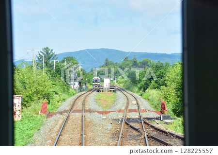 JR Hokkaido, a local train on the Nemuro Main Line from Obihiro Station to Ikeda Station (Summer 2023) JR Hokkaido, a local train on the Nemuro Main Line from Obihiro Station to Ikeda Station (Summer 2023) 128225557