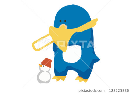 演奏長號的企鵝銅管樂隊 128225886