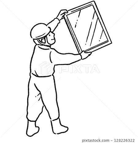 工人安裝窗戶_線圖.png 128226322