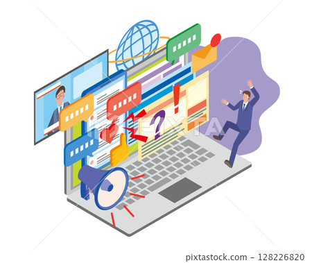 Illustration of information overload Illustration of information overload 128226820