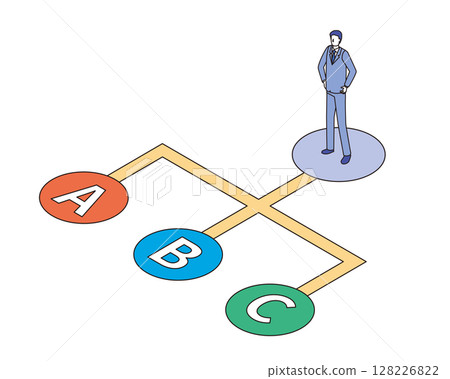 Man choosing the path Man choosing the path 128226822