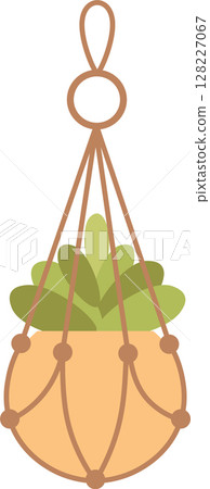 Hanging plants in macrame create a vibrant connection to nature indoors, enhancing the cozy and stylish ambiance perfect for home decor and appealing to plant enthusiasts 128227067