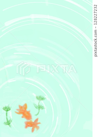 Summer greetings: Cool goldfish illustration Summer greetings: Cool goldfish illustration 128227232