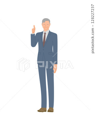 Smiling senior man in a business suit: Good sign 128227237