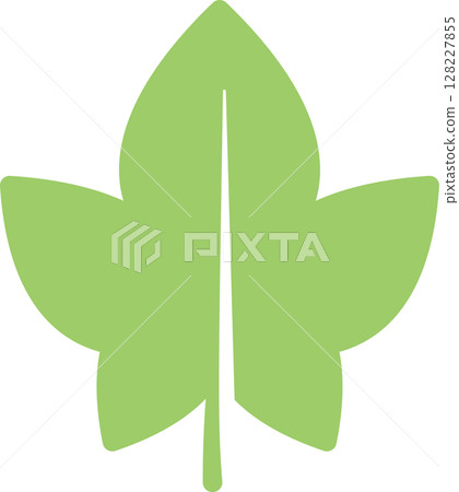 Simple vector illustration of a green fig leaf, symbolizing nature, spring, growth, and environmental concepts, perfect for eco friendly projects 128227855