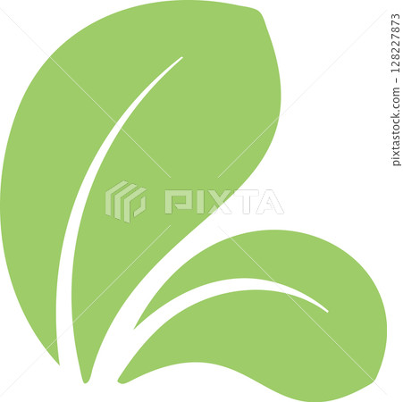 Two overlapping light green leaves creating a simple and elegant nature inspired design, ideal for representing concepts related to ecology, sustainability, or natural products Two overlapping light green leaves creating a simple and elegant nature inspired design, ideal for representing concepts related to ecology, sustainability, or natural products 128227873