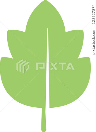 Simple green leaf icon symbolizing nature, growth, sustainability, and environmental awareness, perfect for eco friendly projects and promoting green initiatives 128227874