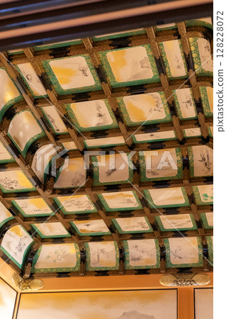 Gold and elegance combined in beauty – the gorgeous coffered ceiling decoration of Nagoya Castle's Honmaru Palace 128228072