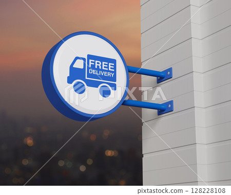 Business transportation service concept, 3D rendering 128228108
