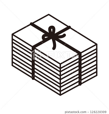 用繩子裝訂的書的插圖 128228309