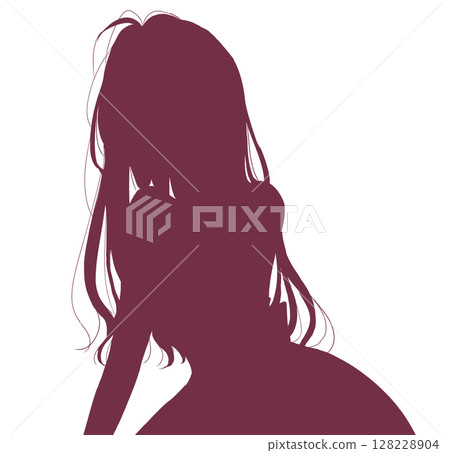 sexy woman with long hair 128228904