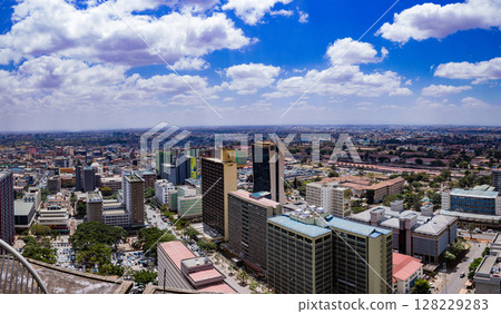 Nairobi City County Modern Highrise skyscraper cityscape skyline Kenya Capital East Africa 128229283