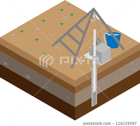 Isometric drilling survey image Isometric drilling survey image 128229397