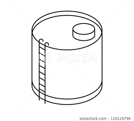 Simple tank isometric illustration vector 128229796