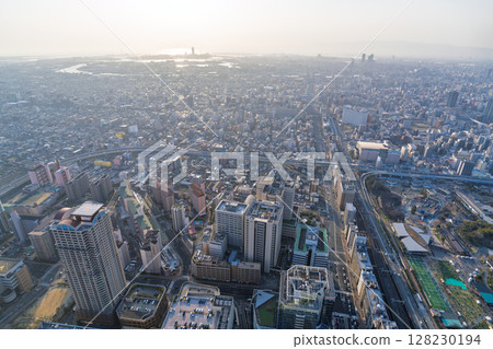 大阪城市景觀:大阪市中心的夜景 大阪城市景觀:大阪市中心的夜景 128230194
