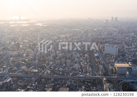大阪城市景觀:大阪市中心的夜景 大阪城市景觀:大阪市中心的夜景 128230198