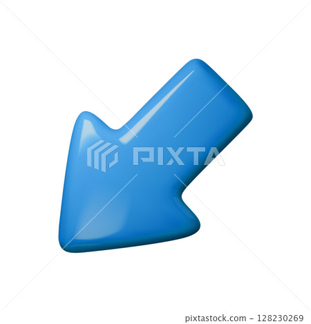 Shiny blue 3D arrow vector illustration, perfect for web design, presentations, or infographic elements. Modern and dynamic, ideal for attracting attention and emphasizing downward movement. Shiny blue 3D arrow vector illustration, perfect for web design, presentations, or infographic elements. Modern and dynamic, ideal for attracting attention and emphasizing downward movement. 128230269