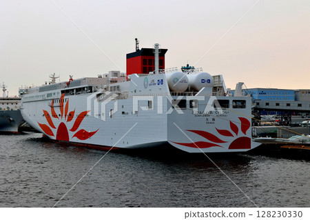 大阪南港科斯莫渡輪碼頭的兩朵向日葵 128230330