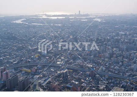 大阪城市景觀:大阪市中心的夜景 大阪城市景觀:大阪市中心的夜景 128230367