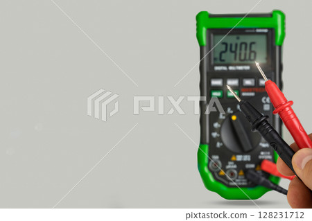 Digital Multimeter with Red and Black Probes 128231712