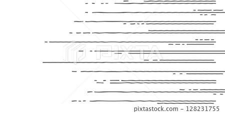 Minimal Wavy and Straight Line Composition on White 128231755