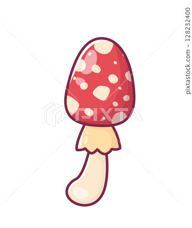 Cute cartoon mushroom. Hand drawing. Vector illustration Cute cartoon mushroom. Hand drawing. Vector illustration 128232400