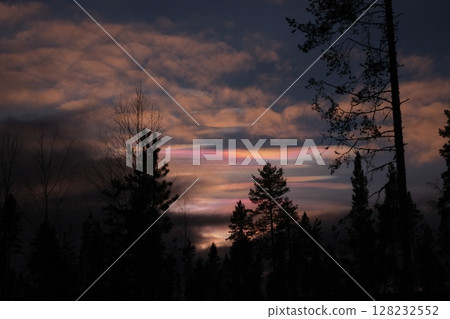 atmospheric sky in Lulea, Swedish Lapland, atmospheric sky in Lulea, Swedish Lapland, 128232552
