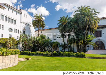Historic Santa Barbara Courthouse with Spanish Colonial Revival architecture Historic Santa Barbara Courthouse with Spanish Colonial Revival architecture 128232648