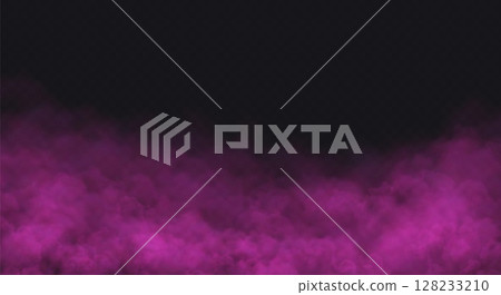 Pink Fog effect on transparent dark background. Vector Smoke cloud. Pink Fog effect on transparent dark background. Vector Smoke cloud. 128233210