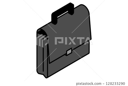 School bag simple line icon, isometric illustration School bag simple line icon, isometric illustration 128233290