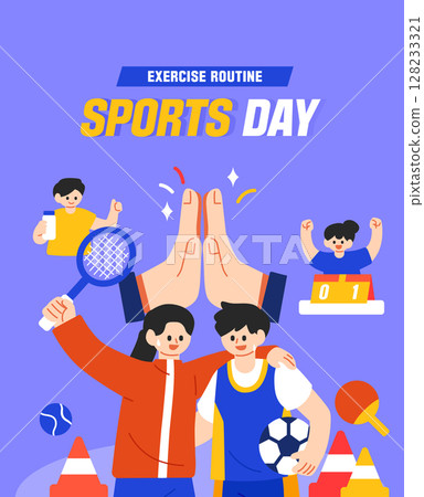 Well-being Health Life Illustration  128233321