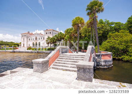 Historic Vizcaya Villa in Miami with Mediterranean-style architecture 128233589