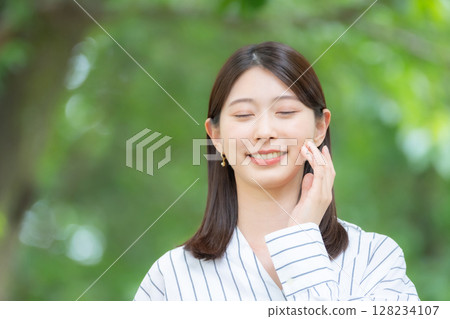 女性, 清新綠, 綠色, 護膚 女性, 清新綠, 綠色, 護膚 128234107