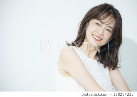 Middle-aged woman portrait Middle-aged woman portrait 128234222