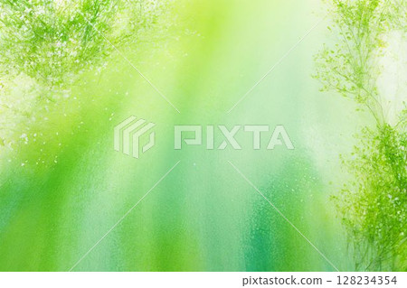 A gentle watercolor design that gives a feeling of fresh greenery A gentle watercolor design that gives a feeling of fresh greenery 128234354