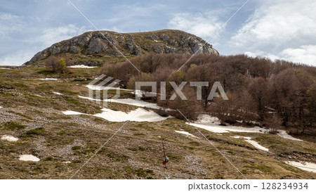 View at Mount Pangeo in north-eastern Greece. 128234934