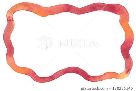 水彩畫框（粉紅色和橘色） 128235140