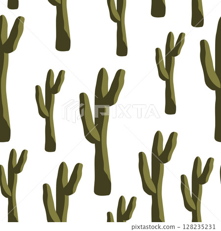 Stylish Saguaro cactus seamless pattern. Large Saguaro vector background. Stylish Saguaro cactus seamless pattern. Large Saguaro vector background. 128235231