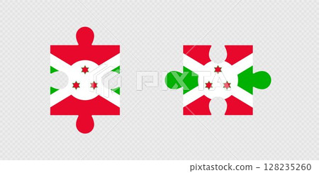 Puzzle Pieces with Burundi Flag. 128235260