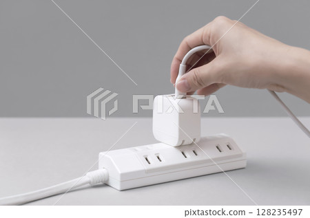 Type C-USB. USB outlet, USB charger, USB charger, USB plug. 128235497